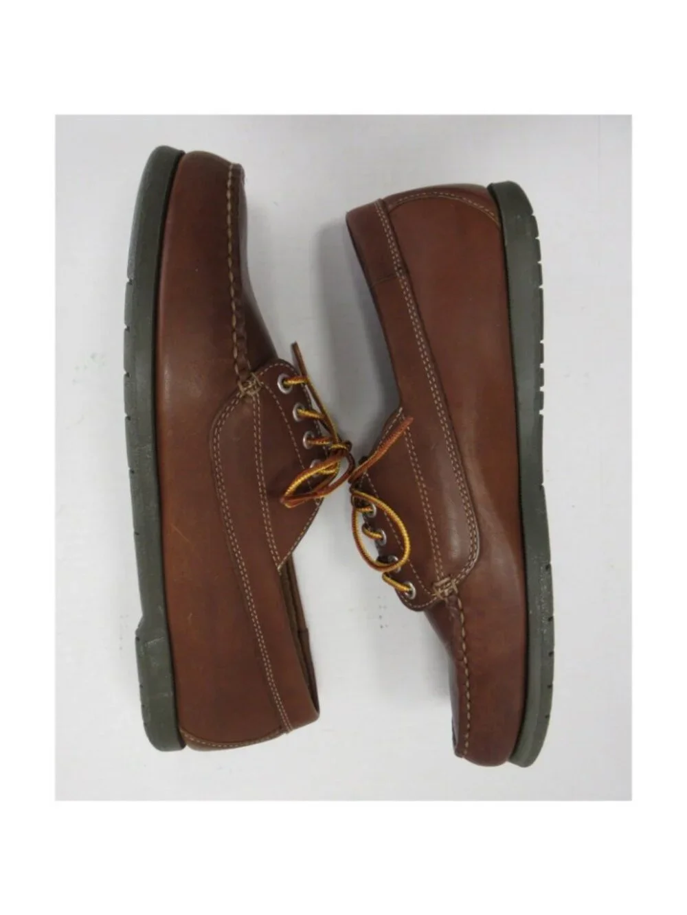 LL Bean Boat Shoes 11.5 D Blucher Mocassin Leather Casual Handsewn NEW